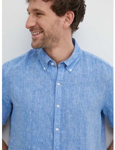 Ľanová košeľa Michael Kors regular, s golierom button-down