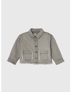 Detská rifľová bunda zippy šedá farba