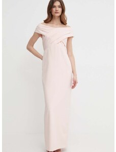 Šaty Lauren Ralph Lauren ružová farba, maxi, rovný strih, 253936391