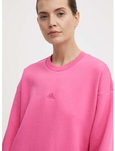 Mikina adidas dámska, ružová farba, jednofarebná, IW1263