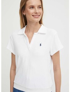 Polo tričko Polo Ralph Lauren dámsky, biela farba, 211936221