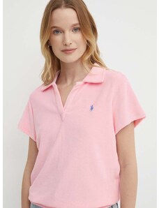 Polo tričko Polo Ralph Lauren dámske, ružová farba, 211936221