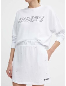 Sukňa Guess SKYLAR biela farba, mini, áčkový strih, V4GD08 K8802