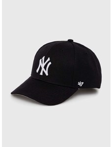 Detská baseballová čiapka 47 brand MLB New York Yankees čierna farba, s nášivkou, BMVP17WBV