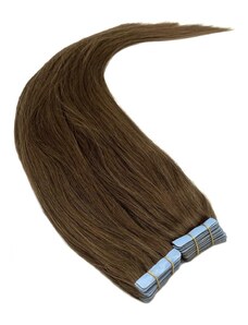 Clipinhair Vlasy pre metódu Invisible Tape / TapeX / Tape Hair / Tape IN 50cm – stredne hnedá