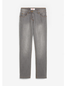 bonprix Komfortné strečové džínsy, STRAIGHT, farba šedá, rozm. 42