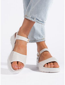 GOODIN Women's comfortable white sandals
