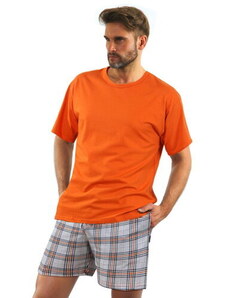 Sesto Senso Pánske bavlnené pyžamo krátke 2379/29, Farba oranžová