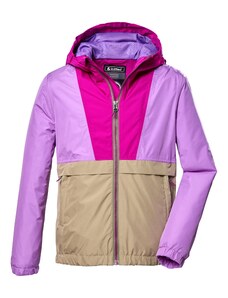 KILLTEC Outdoorová bunda tmavobéžová / fialová / ružová