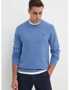 Bavlnený sveter Polo Ralph Lauren tyrkysová farba,tenký,710918163