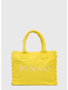 Bavlnená taška Pinko žltá farba, 100782 A1WQ