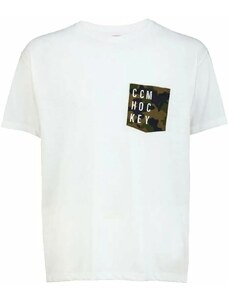 Men's T-shirt CCM CAMO POCKET S/S TEE White Senior S