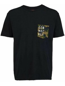 Men's T-shirt CCM CAMO POCKET S/S TEE Black L