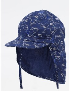 Yoclub Kids's Boys' Summer Cap With Neck Protection CLE-0118C-A100 Navy Blue