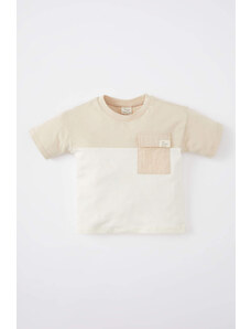 DEFACTO Baby Boy Regular Fit Crew Neck Color Block T-Shirt