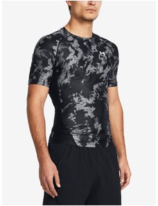 Čierne pánske vzorované tričko Under Armour UA HG Iso-Chill Prtd SS