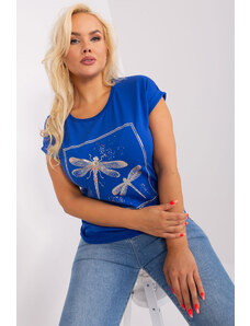 PLANETA-MODY Modré tričko s vážkami