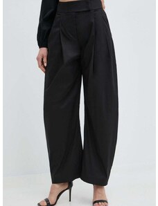 Nohavice Pinko dámske, čierna farba, rovné, vysoký pás, 103577 A1TX