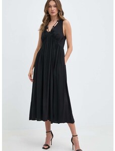 Šaty Pinko čierna farba, midi, áčkový strih, 103562 A1WU