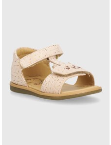Detské semišové sandále Shoo Pom TITY MIAOU béžová farba