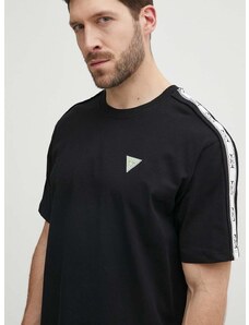 Bavlnené tričko Guess JESSEN pánske, čierna farba, s potlačou, Z4GI12 I3Z14