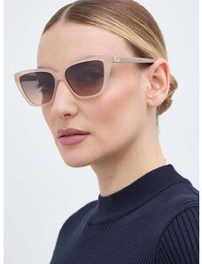 Slnečné okuliare Guess dámske, béžová farba, GU7919_5857F