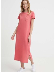Bavlnené šaty Polo Ralph Lauren ružová farba,midi,rovný strih,211935607