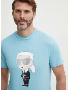 Bavlnené tričko Karl Lagerfeld pánske, s potlačou, 542251.755071