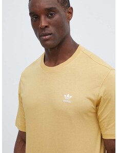 Bavlnené tričko adidas Originals pánske, žltá farba, jednofarebné, IR9695