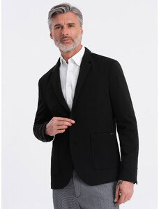 Ombre Men's jacket with patch pockets - black