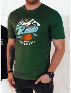 Dstreet Zelené tričko s trendy potlačou