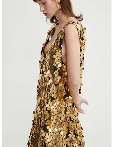 Šaty Stine Goya zlatá farba,mini,áčkový strih,SG5498