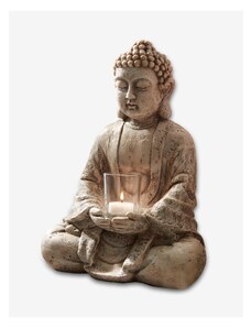 bonprix Dekoratívny Budha so svietnikom, farba šedá