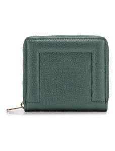 Wittchen Dámska kožená peňaženka s ozdobným okrajom, malá zelená 14-1-937-0