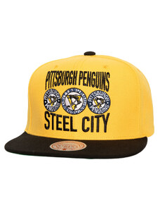 Mitchell & Ness Pittsburgh Penguins čiapka flat šiltovka City Love Snapback Vintage