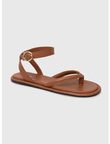 Kožené sandále Alohas Seneca dámske, hnedá farba, S00693.80