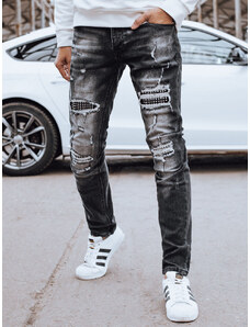 Pánske čierne džínsové nohavice Dstreet UX4245