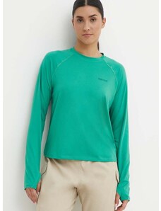 Športové tričko s dlhým rukávom Marmot Windridge zelená farba