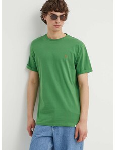 Bavlnené tričko Les Deux zelená farba, jednofarebný