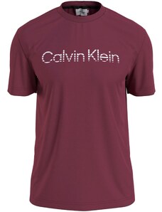 Calvin Klein Tričko 'DEGRADE' bordová / biela
