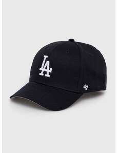 Detská bavlnená šiltovka 47 brand MLB Los Angeles Dodgers Raised Basic tmavomodrá farba, s nášivkou, BRAC12CTP