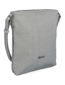 Crossbody kabelka přes rameno s jemnou perforací Famito 7006 S šedá