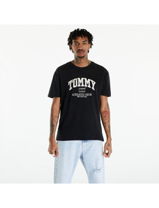 Tommy Hilfiger Pánske tričko Tommy Jeans Varsity Logo T-Shirt Black
