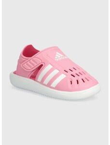 Detské topánky do vody adidas WATER SANDAL C ružová farba