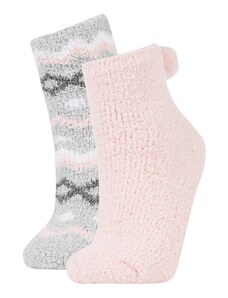 DeFacto Dámske 2-dielne domáce ponožky s brmbolcom
