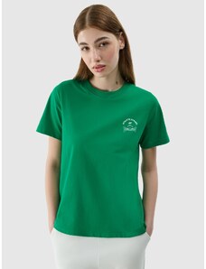 4F Dámske regular tričko s potlačou - zelené