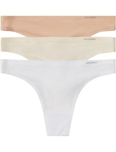 bonprix Bezšvíkové stringové nohavičky Feel Comfort (3-dielne balenie), farba biela, rozm. 36/38