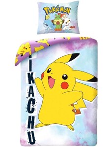 Halantex Bavlnené posteľné obliečky Pokémon Pikachu Legend - 100% bavlna - 70 x 90 cm + 140 x 200 cm