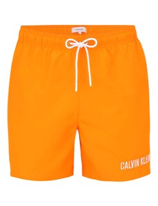 Calvin Klein Swimwear Plavecké šortky tmavooranžová / biela
