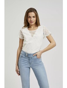 Women's lace blouse MOODO - white